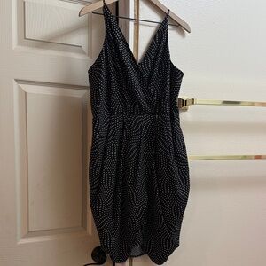 Express Black and White Patterned Mini Dress